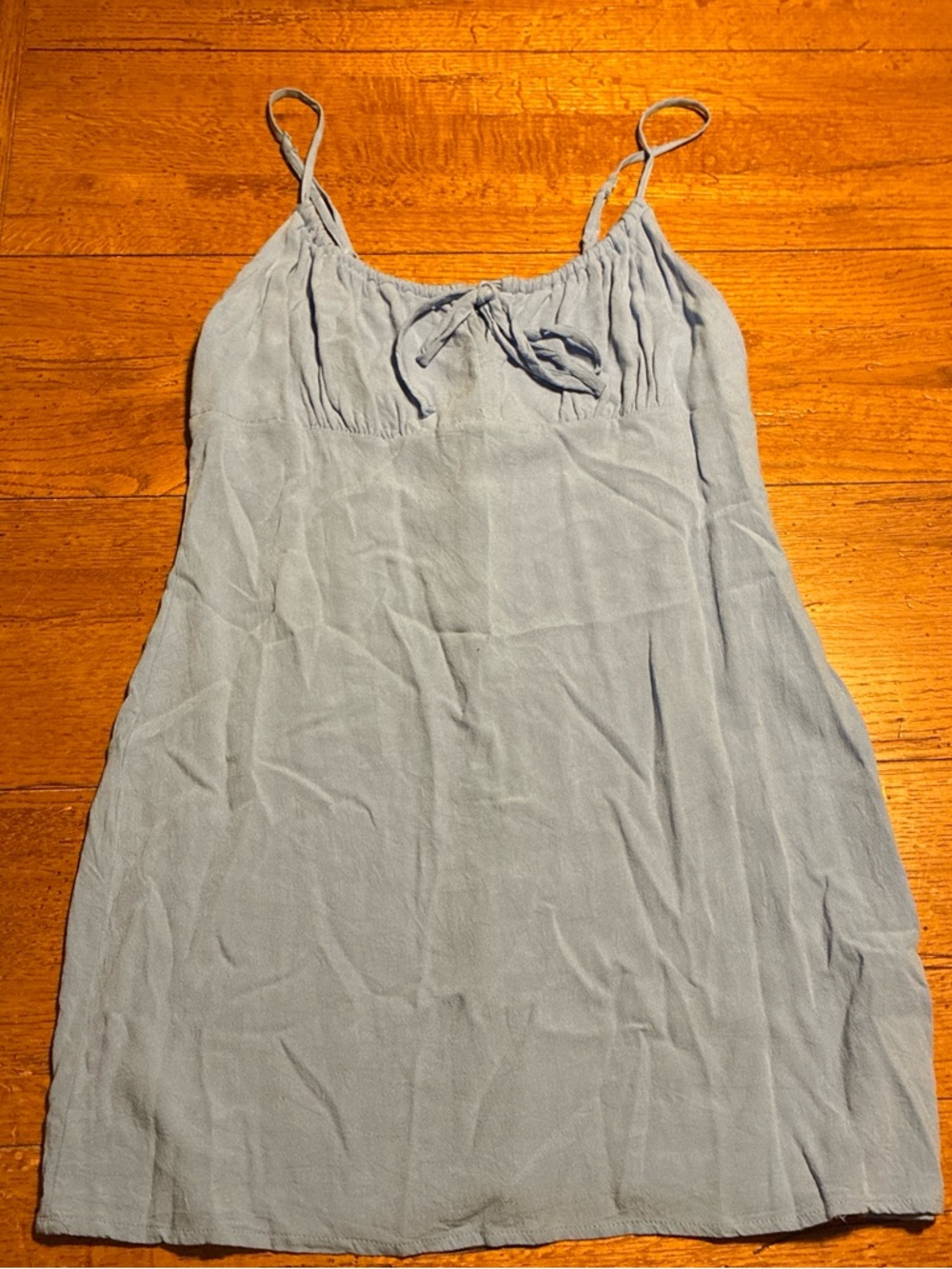 La Hearts Light Blue Slip Dress with Adjustable Straps